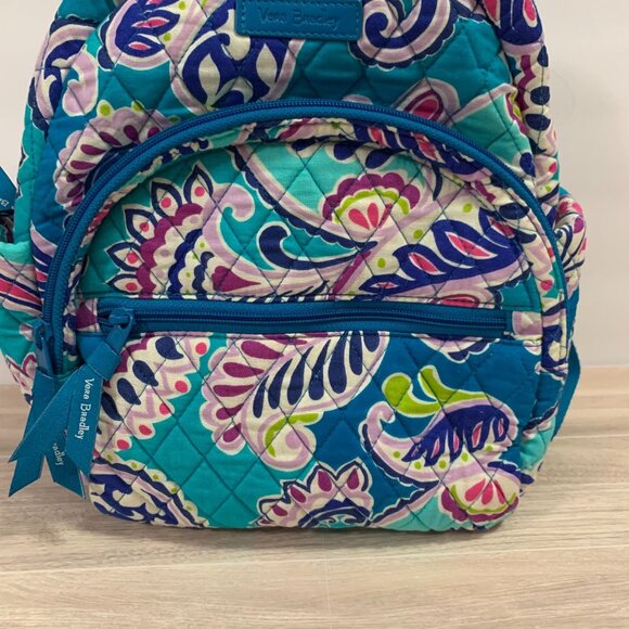 Vera Bradley Small Backpack Waikiki Paisley Quilted Backpack - Picture 5 of 11
